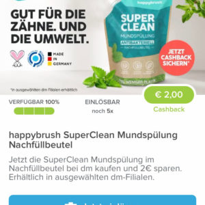 Happybrush Mundspülung für 1,95€ mit Marktguru