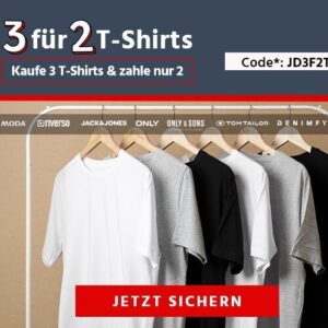 👕 Jeans Direct: 3 T-Shirts kaufen 2 bezahlen