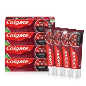 Colgate Zahnpasta Max White Charcoal 4er Pack für 8,89€ (statt 13,80€)