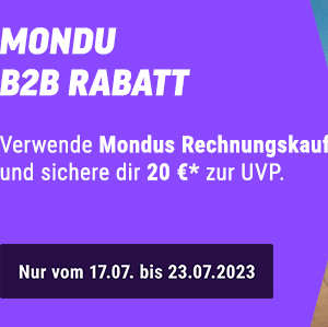 💻 Mondu B2B Rabatt: 20€ Rabatt auf über 450 Artikel bei Mondus Rechnungskauf - nur für Geschäftskunden