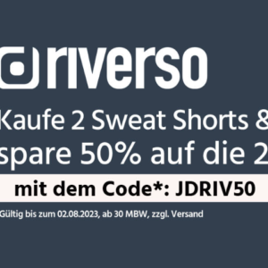 🩳 50% Rabatt auf die 2. Riverso Shorts bei Jeans Direct