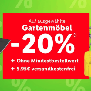 🌳 Lidl: 20% auf Gartenmöbel | ohne MBW + gratis Versand