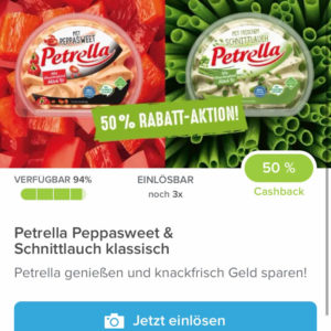 Petrella Peppasweet oder Schnittlauch 50% für 0,85€ mit Marktguru