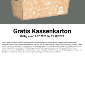 Gratis Kassenkarton bei Globus