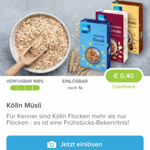 Kölln Müsli für 2,09€ mit Marktguru