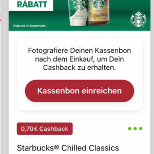 Starbucks® Chilled Classics für 1,07€ mit Scondoo