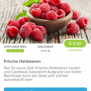 Frische Himbeeren für 1,49€ mit Marktguru