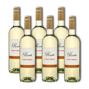 6 Flaschen italienischer Weißwein Rosatti Pinot Grigio für 29,94€