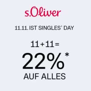 👕 s.Oliver: 22% Rabatt am Singles Day