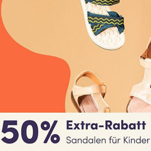 😊 Kindersandalen Sale: 50% Extra Rabatt auf über 2.500 bereits reduzierte Sandalen für Kinder