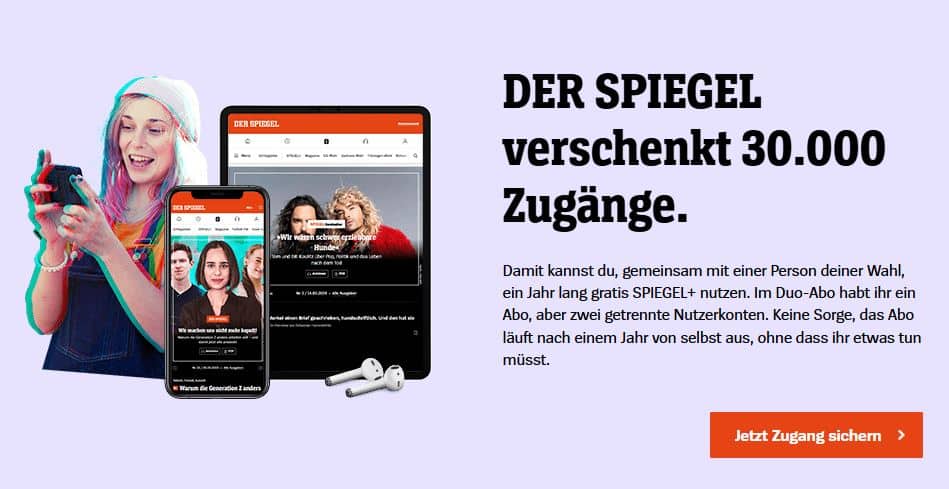 Der Spiegel verschenkt 30.000 Zugänge zu Spiegel+