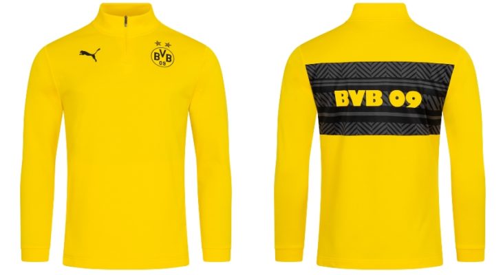 Herren-Oberteil Borussia Dortmund BVB PUMA Prematch 1/4 Zip