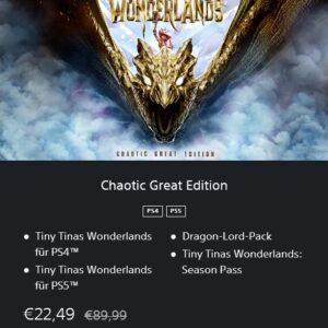 Tiny Tina's Wonderlands: Chaotic Great Edition (PS4/PS5) für 22,49€ statt 30,99€