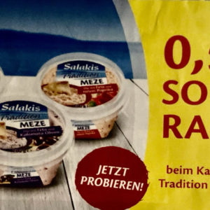 0,50€ Sofortrabatt auf Salakis Tradition Meze Dips