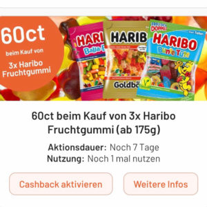 3 Haribo für 1,20€ mit smhaggle