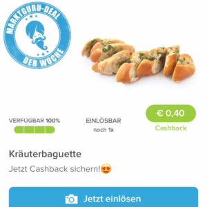 Marktguru Deal der Woche Kräuterbaguette