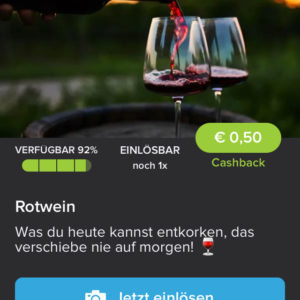 0,50€ Cashback auf Rotwein mit Marktguru App