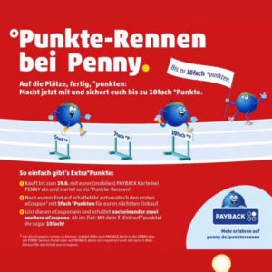 Punkte-Rennen bei Penny bis 10 Fach Payback Punkte