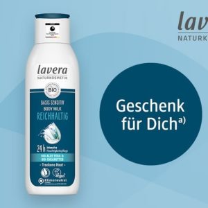 "lavera Bodylotion" im Wert von 5,95€ gratis bei dm bis 13.08.2023 beim Kauf von 2 lavera Duschen