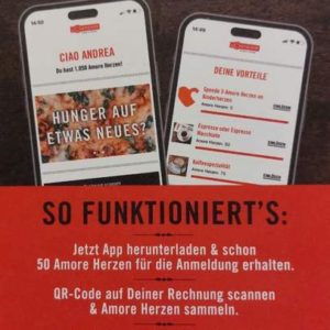 Gratis Espresso oder Espresso Macchiato bei Neuregistrierung in L'Osteria App