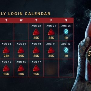 Tägliche Belohnungen für Login in Dead by Daylight bis zum 17.08.2023