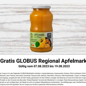 Gratis GLOBUS Regional Apfelmark bis 19.08.2023 -regional-