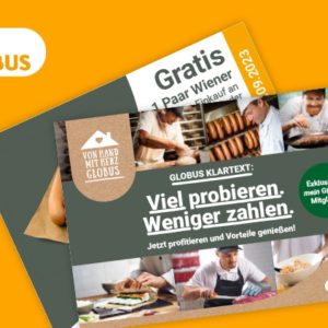 Couponheft mit insgesamt 21 Coupons für Eigenproduktionen bei Globus (mein Globus Mitglieder)