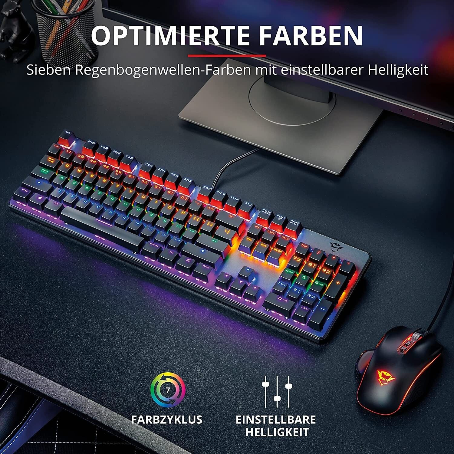 Optimierte Farben mit Tastatur