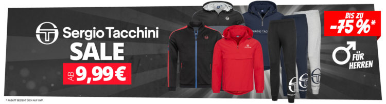 SportSpar: Bis zu 75% Rabatt im Sergio Tacchini Sale