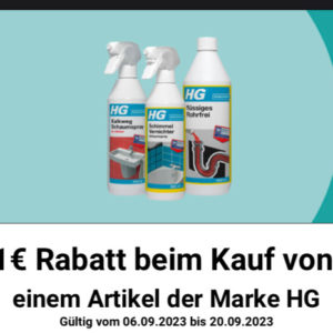 1€ Rabatt auf HG Reiniger bei Globus