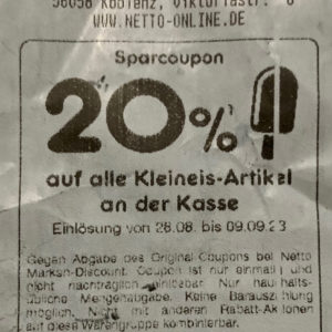 20% Rabatt auf Kleineis bei Netto MD