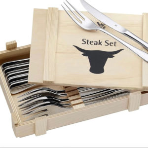 WMF Steakbesteck 12-teilig, Steakbesteck Set für 6 Personen für 22,19€ (statt 29€)