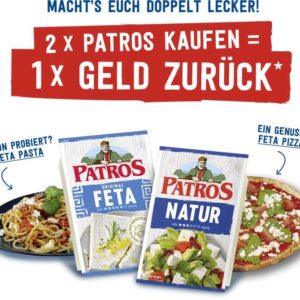 2x PATROS kaufen = 1x Geld zurück vom 01.10.2023 bis zum 31.12.2023