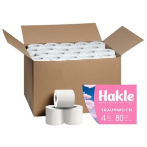 😱 45 Cent pro Rolle 🪶Hakle Traumweich Klopapier 80 Rollen für 35,99€