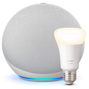 Echo (4. Generation) + Philips Hue Smarte Lampe für 59,99€ (statt 103€)