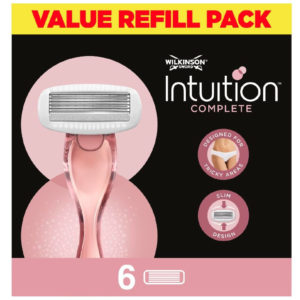 🪒 6x Wilkinson Sword Intuition Complete Damen Rasierklingen für 14,41€ (statt 17€)