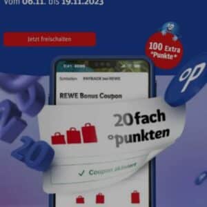 REWE 300 Extra Payback-Punkte für Coupon Aktivierung