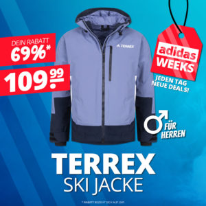 adidas Terrex MYSHELTER Snow 2 Layer Herren Ski Jacke für 109,99€ (statt 198€)