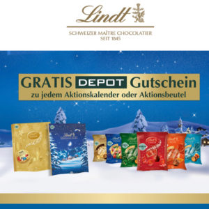 gratis Depot Gutschein zw. 10-500€ beim Kauf von Lindt