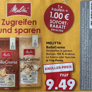 Melitta Bella Crema bei Kaufand im Angebot plus Coupon 8,49€