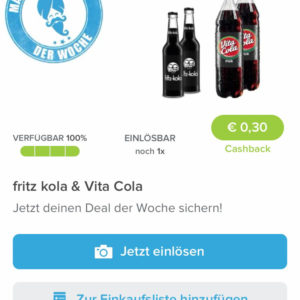 Marktguru Deal der Woche fritz kola &amp; Vita Cola