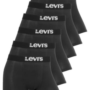 Levi's Boxershorts Levi's Men Solid Badic  6er Pack  schwarz für 31,99€ (statt 47,16€)