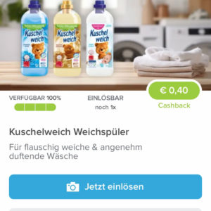 Kuschelweich Weichspüler für 0,89€ mit Marktguru