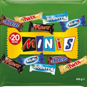 MIXED MINIS Beutel 400g für 3,41€ 👉 Mars, Snickers, Bounty, Twix, Milky Way