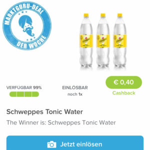 Marktguru Deal der Woche Schweppes Tonic Water