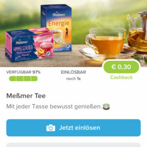 Meßmer Tee für 0,20€ mit Marktguru und Smhaggle