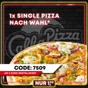 1,90€ für eine Pizza bei Call a pizza 5€ MBW