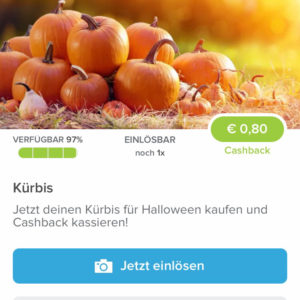 Kürbis 🎃 0,80€ Cashback bei Marktguru