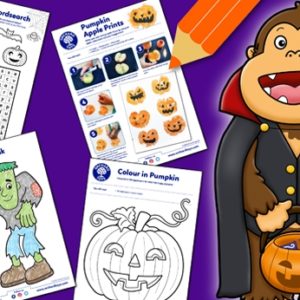 Freebies zu Halloween - Verschiedene kreative Halloween Bastelideen, Malblätter &amp; Rätselspaß (Wortsuche, Memory, Halloween Deko, Halloween Masken)