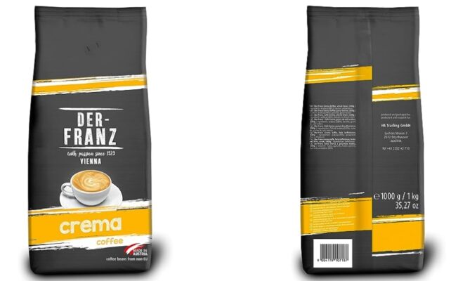 1kg DER-FRANZ Kaffee Crema (ganze Bohnen)